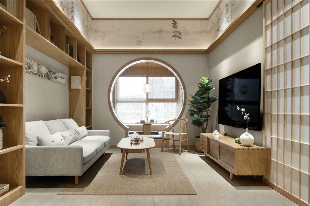 江门珑山居135平方米三居-日式简约风格江门家装设计室内装修效果图