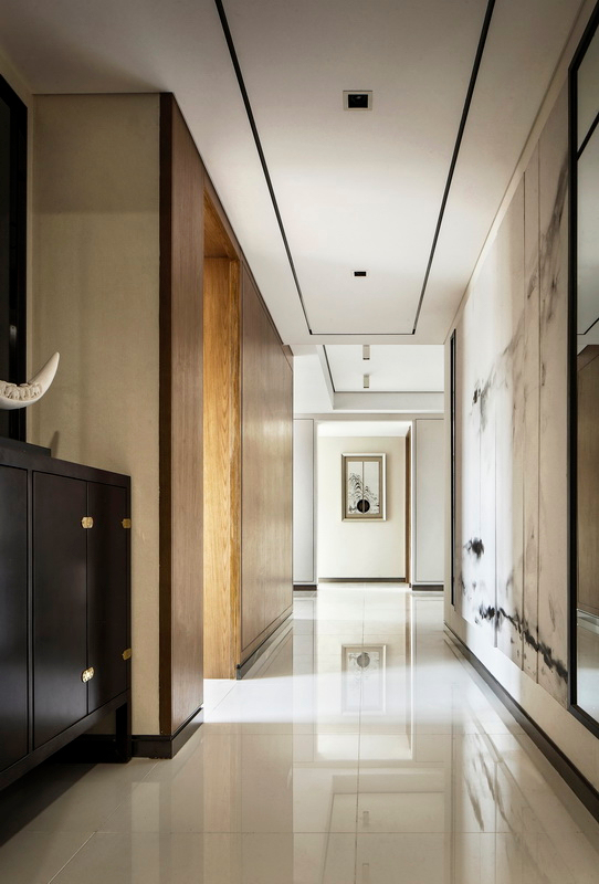 新中式风格室内家装案例效果图-走廊