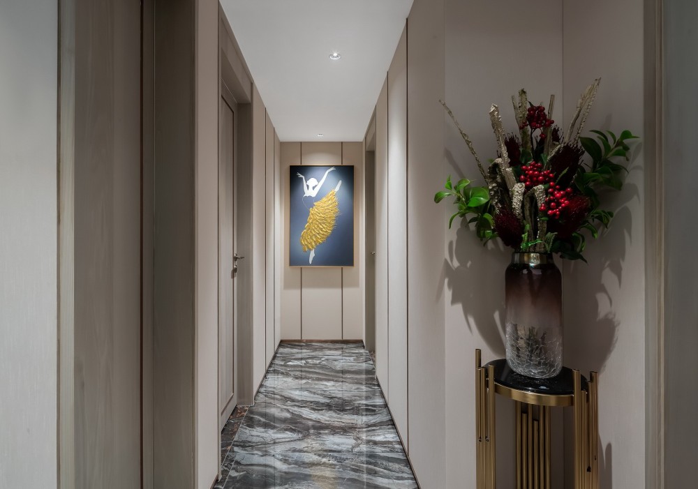 现代轻奢风格室内家装案例效果图-走廊